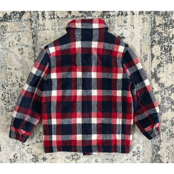 Polo Ralph Lauren Kids Boys Full Zip Wool Blend Jacket Coat Plaid Size 5 Preppy - Picture 6 of 8